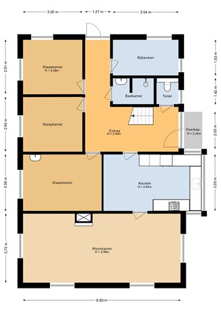 Floorplan - Buitenbrinkweg 52, 3853 LX Ermelo